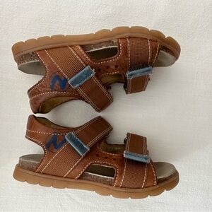 Kids Naturino Brown Leather Sandals.
